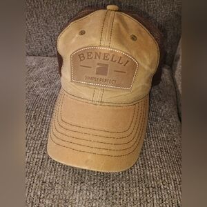 Benelli Tan Brown Retro Trucker Snap Back Cap
